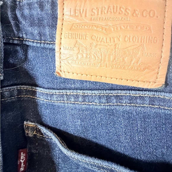 Levi’s Denim Skinny Blue Jean Overalls Size 24 Like New - Picture 4 of 8